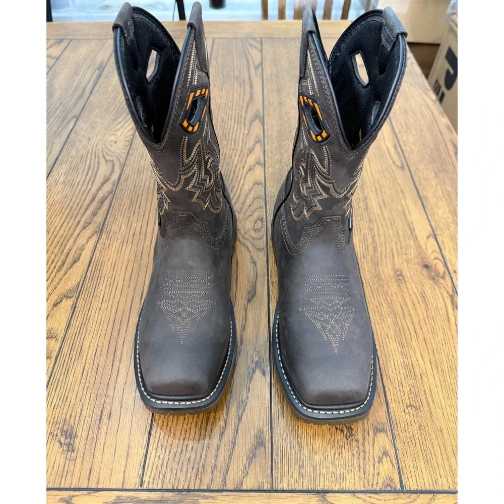 Phantom Rider PH5011 Mens Waterproof Composite Toe Work Boots Brown D3O NWOT 11